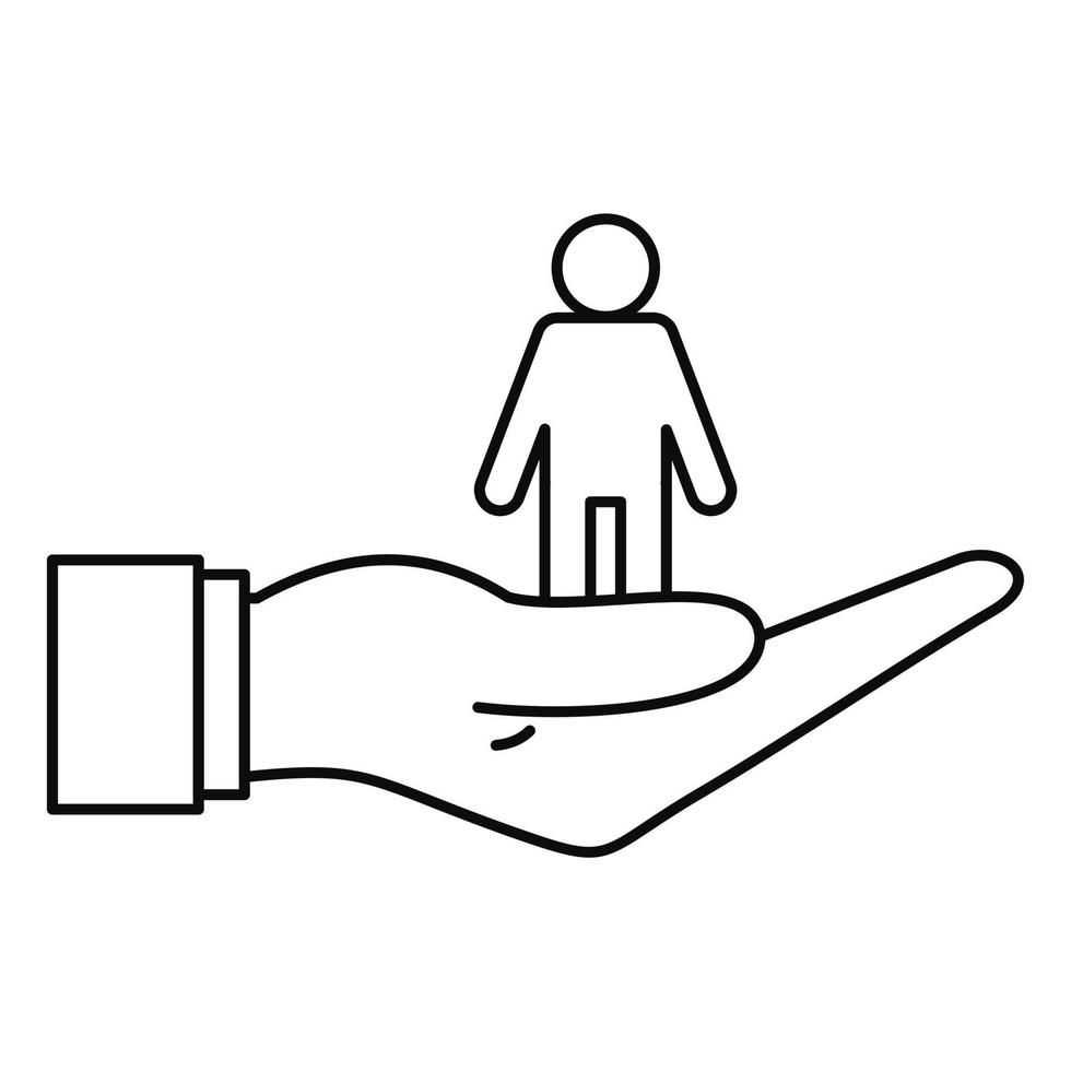 Client retention icon, outline style vector