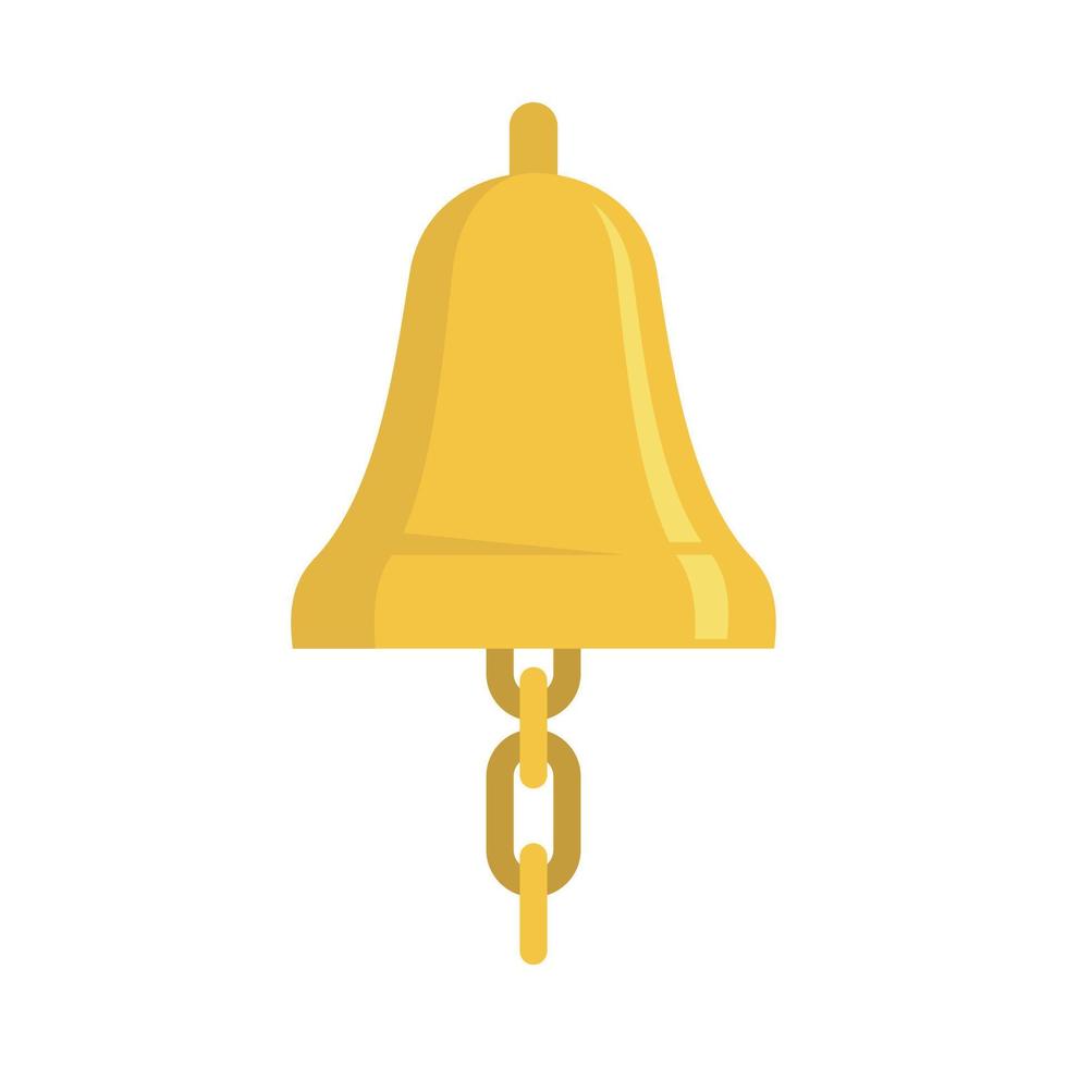 Sailor bell icon, flat style vector