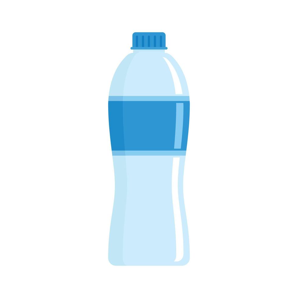 icono de botella de agua, tipo plano vector