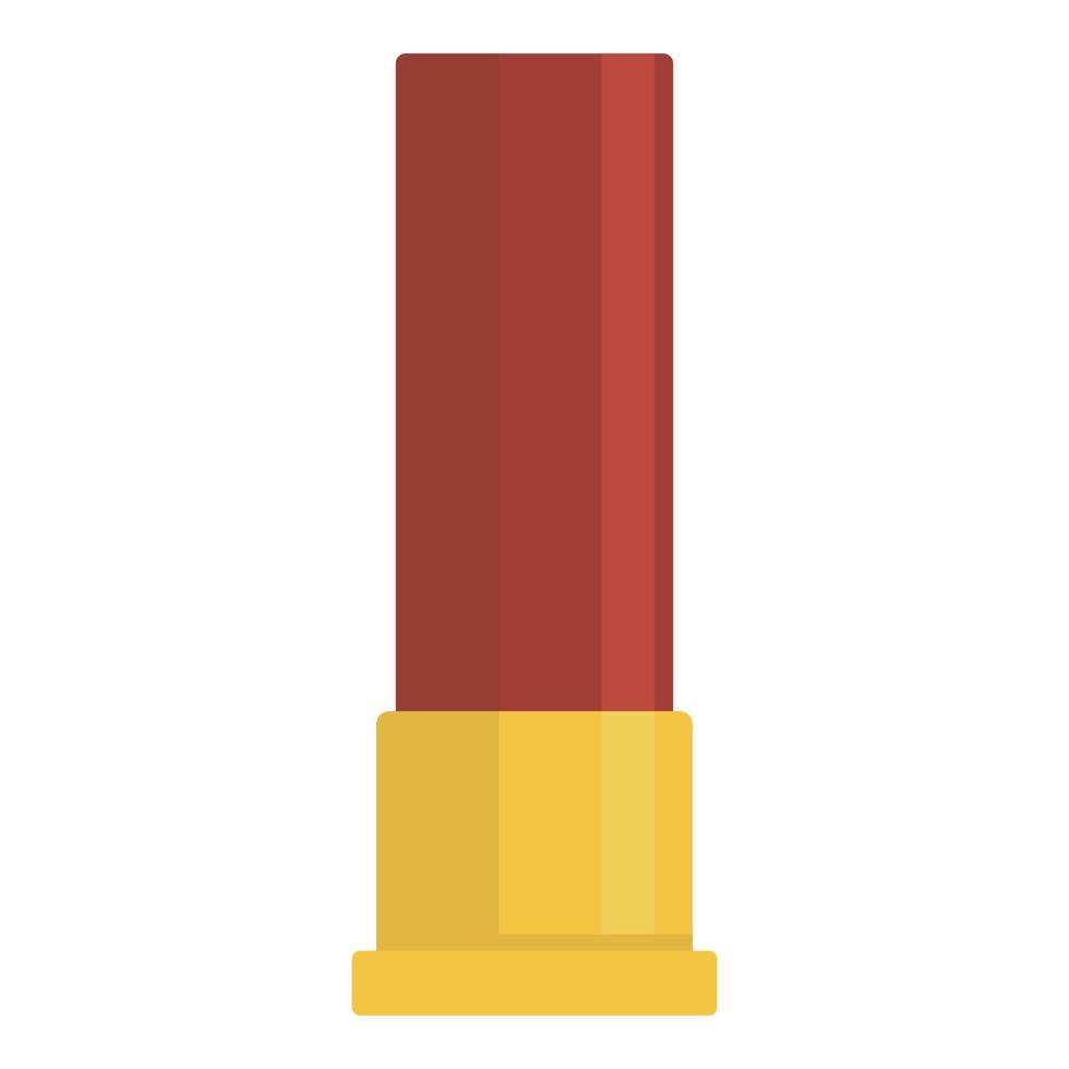 Red ammo cartridge icon, flat style vector