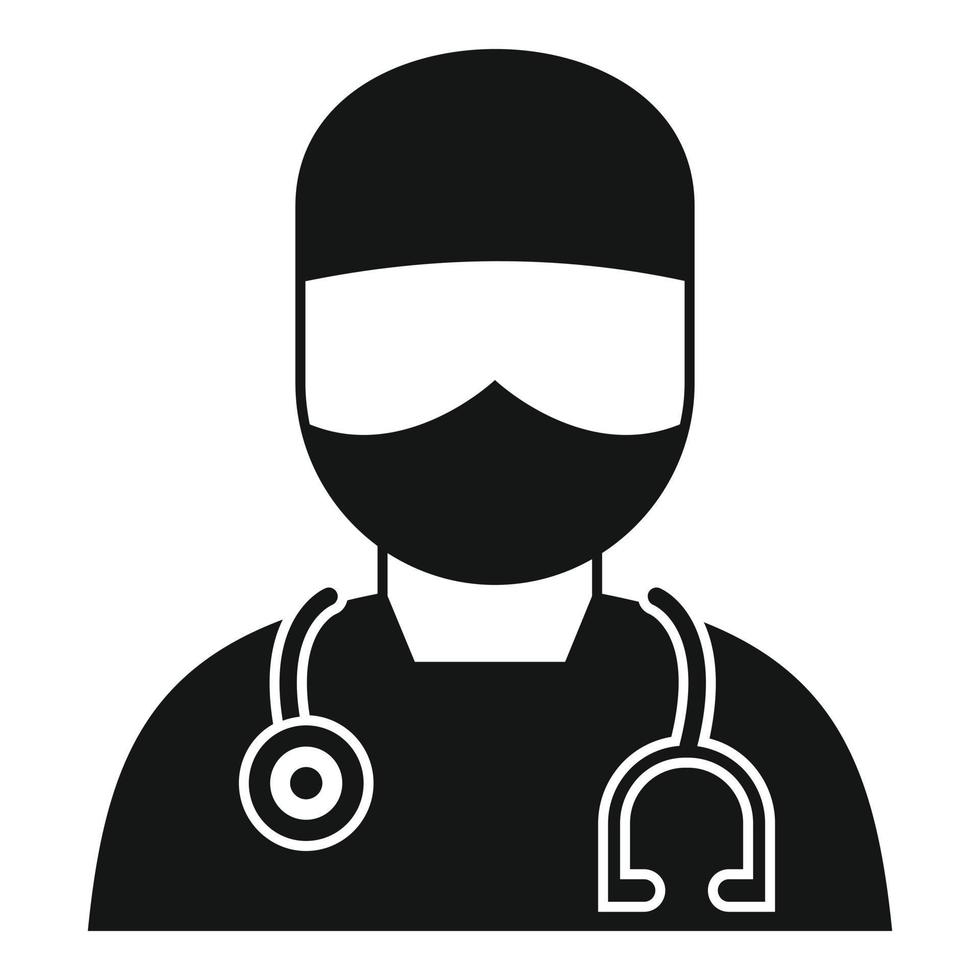 Medical surgical doctor icon, simple style vector