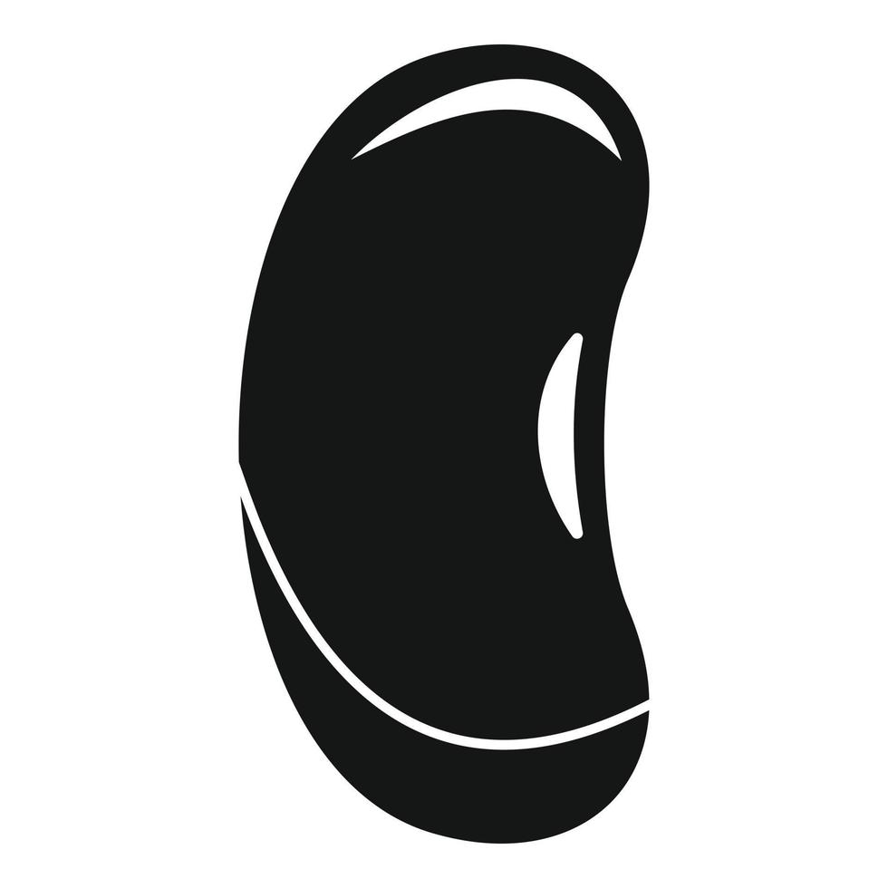 Lentil kidney bean icon, simple style vector
