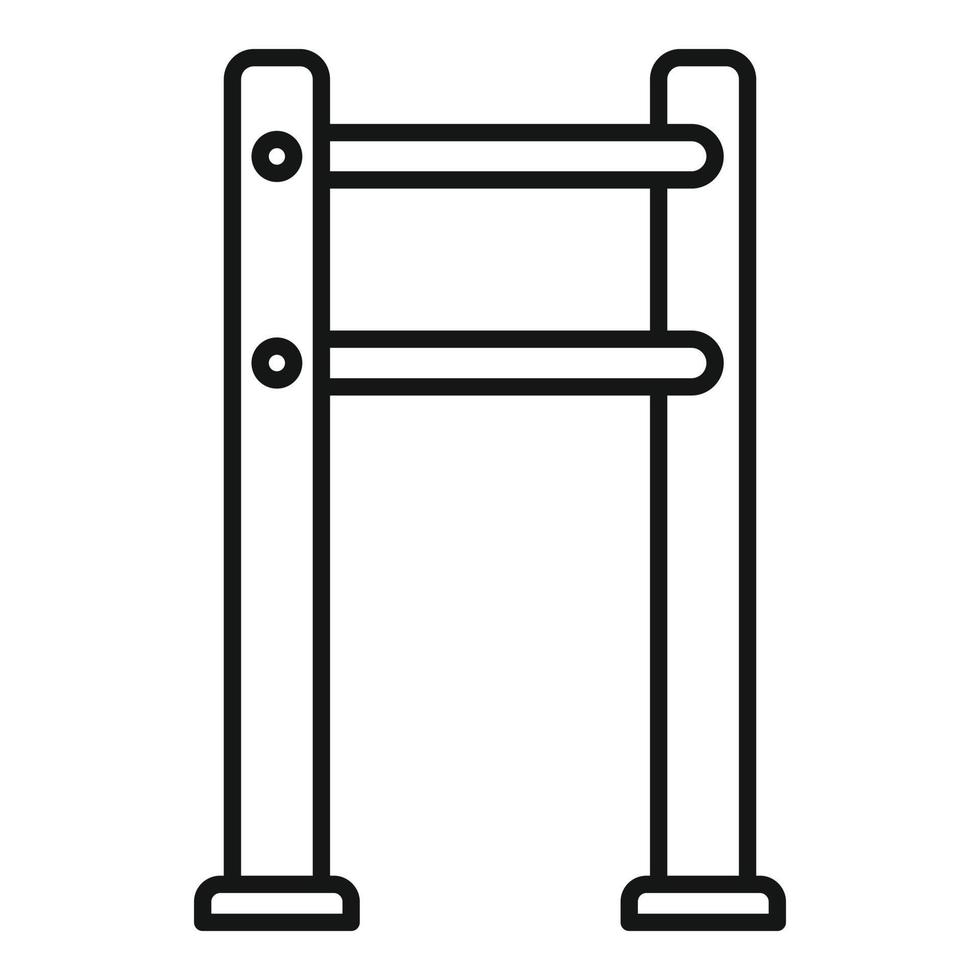 Dog barrier icon, outline style vector