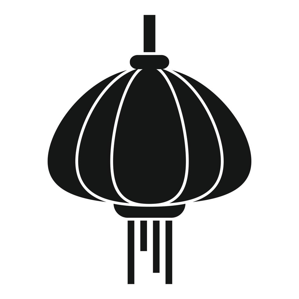 Chinese lantern element icon, simple style vector