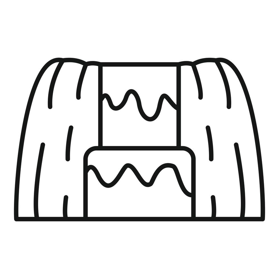 Cascade fall icon, outline style vector