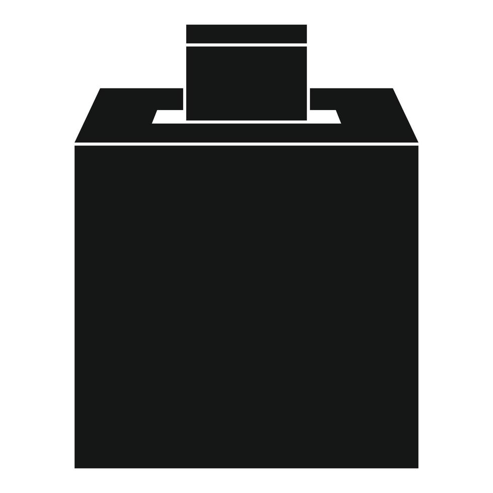 Election box icon, simple style vector