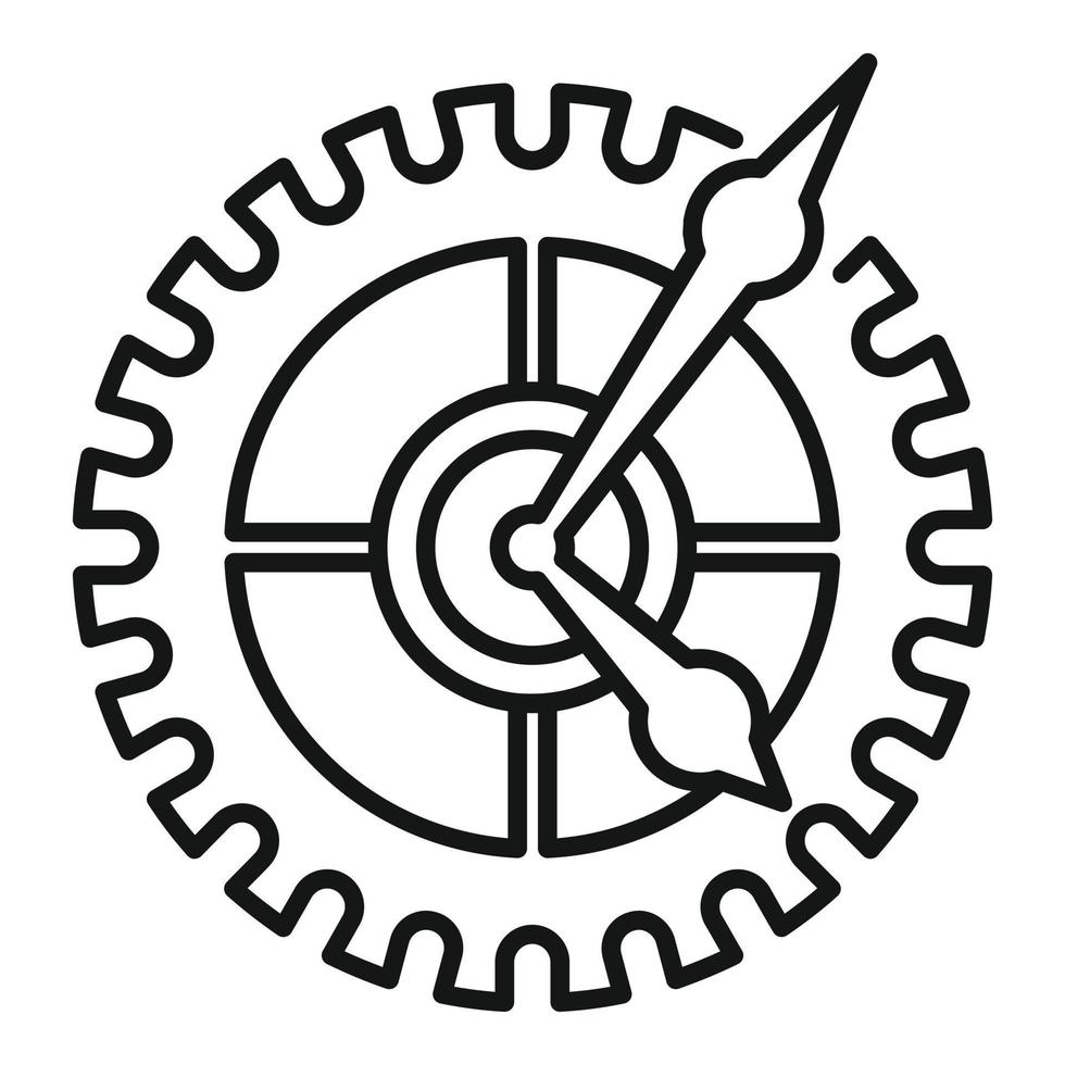 Parts watch repair icon, outline style vector