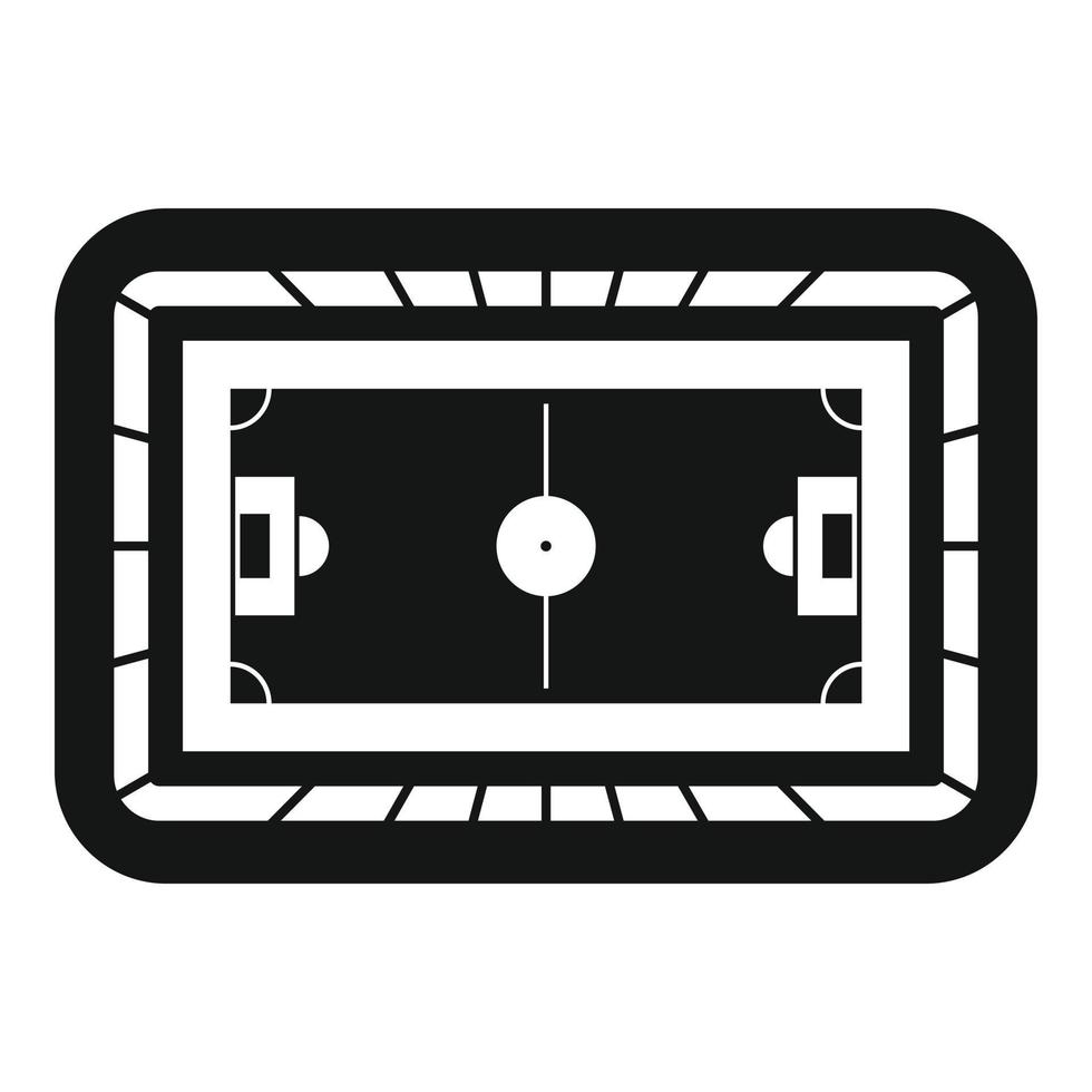 icono de campo de fútbol superior, estilo simple vector