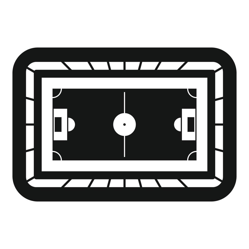 Top soccer field icon, simple style vector