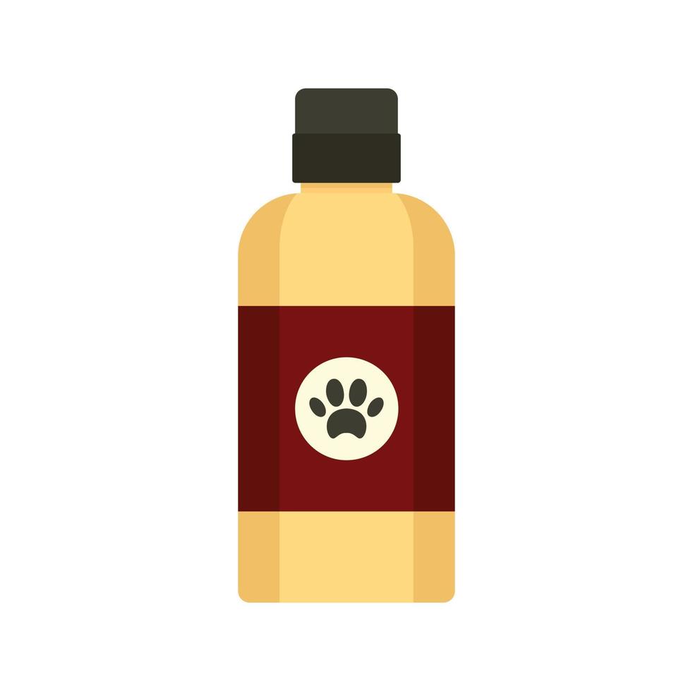 Dog shampoo bottle icon, flat style vector