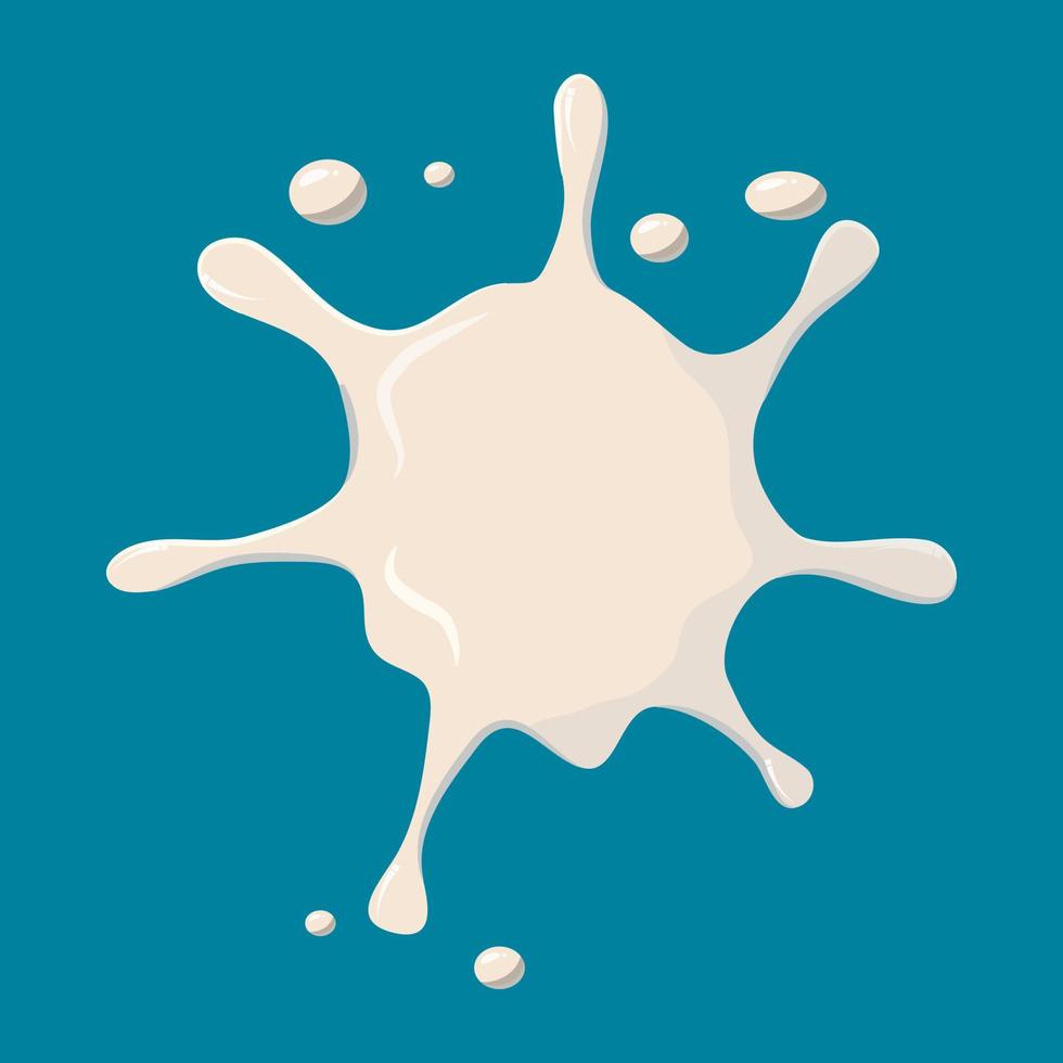 Milk spatter icon vector