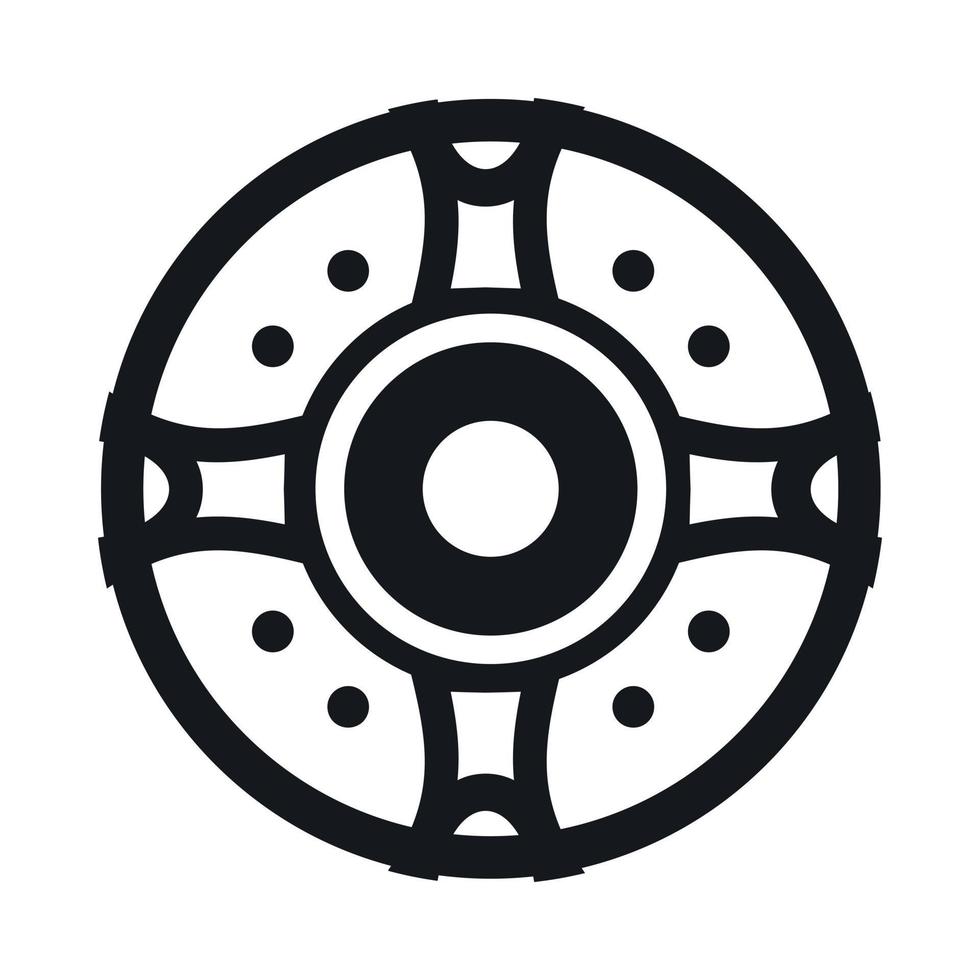 Shield icon, simple style vector