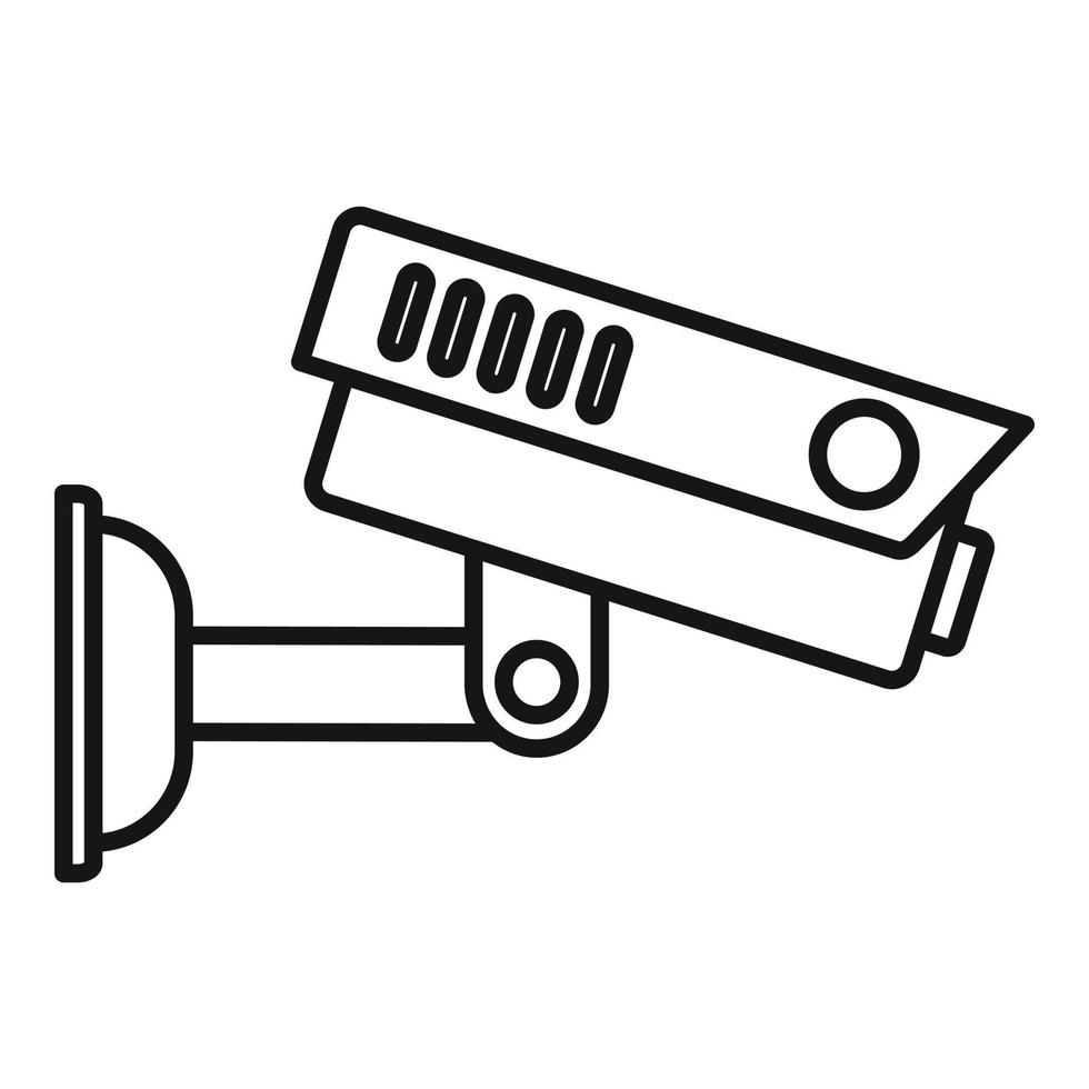 Airport security camera icon, outline style vector