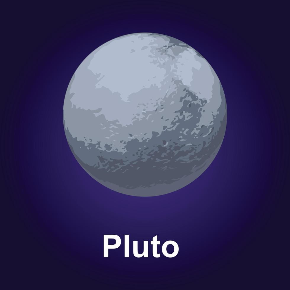 Pluton planet icon, isometric style vector