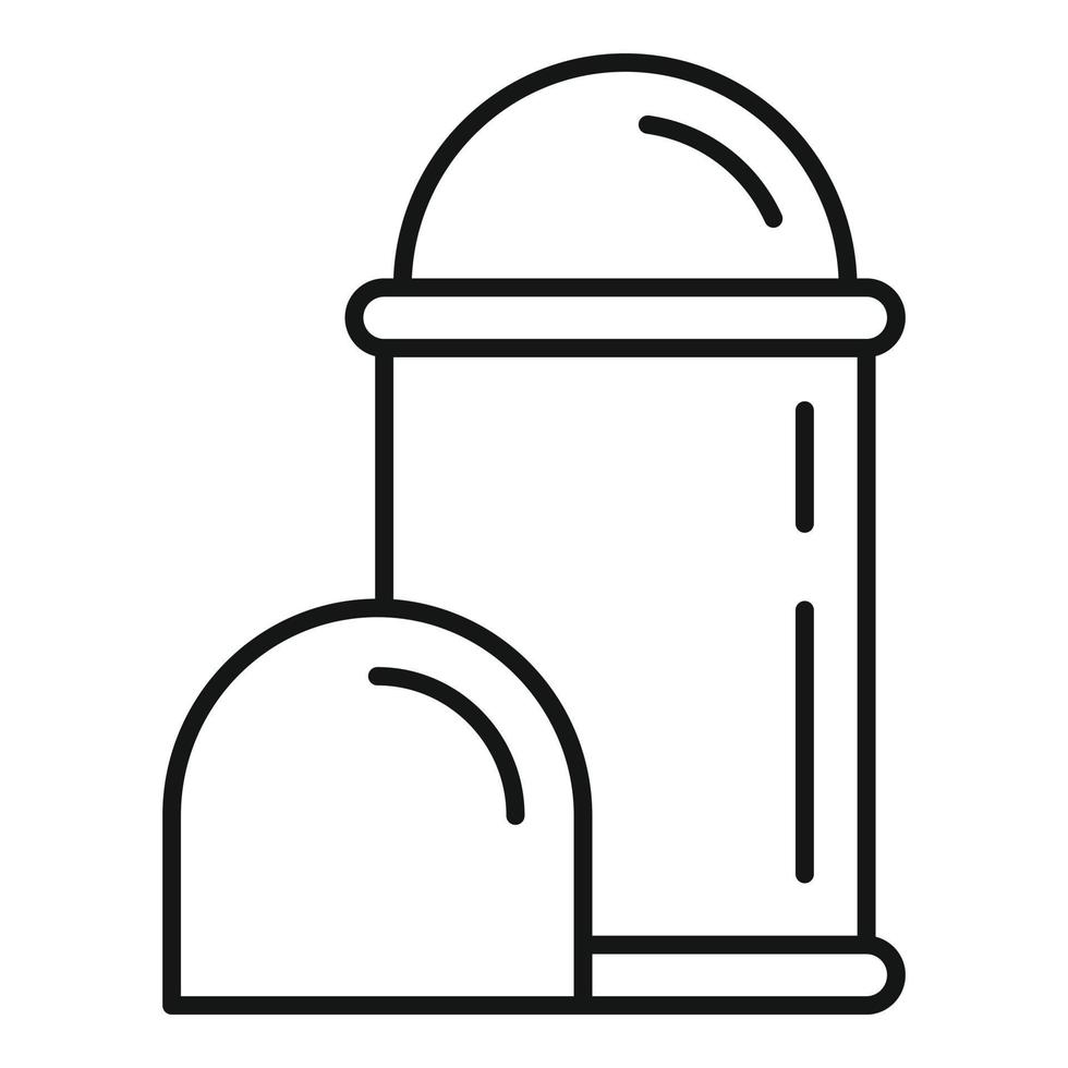 Deodorant roll icon, outline style vector