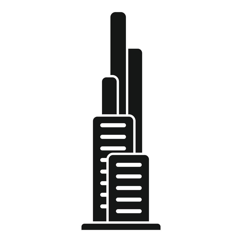 Dubai skyscraper icon, simple style vector