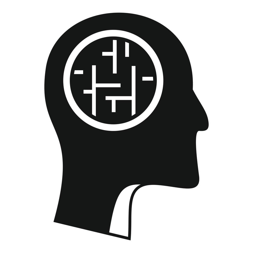 Mental person treatment icon, simple style vector