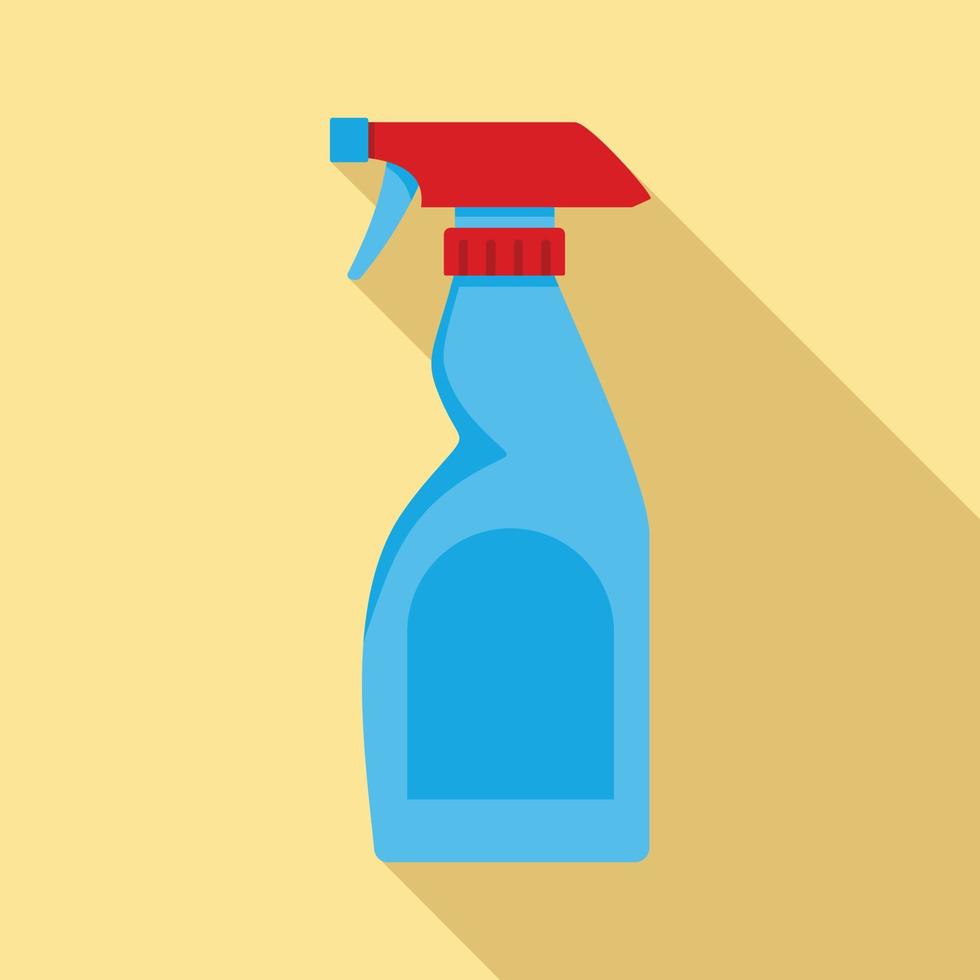 icono de spray de botella de limpieza, estilo plano vector