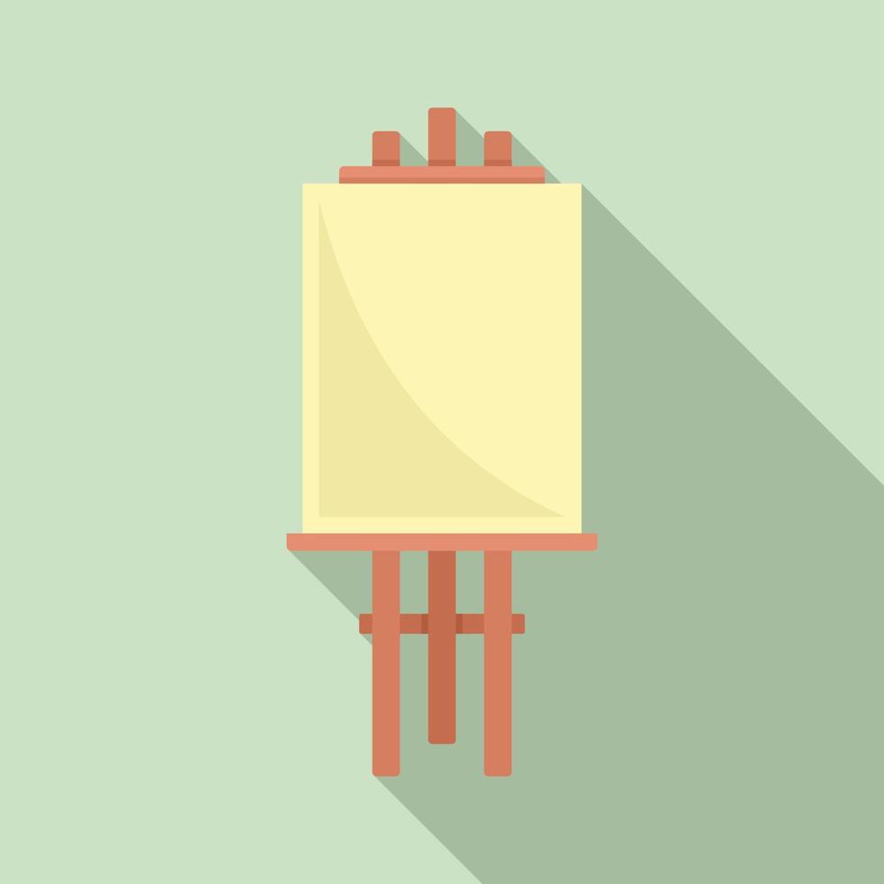 Gallery easel icon, flat style vector