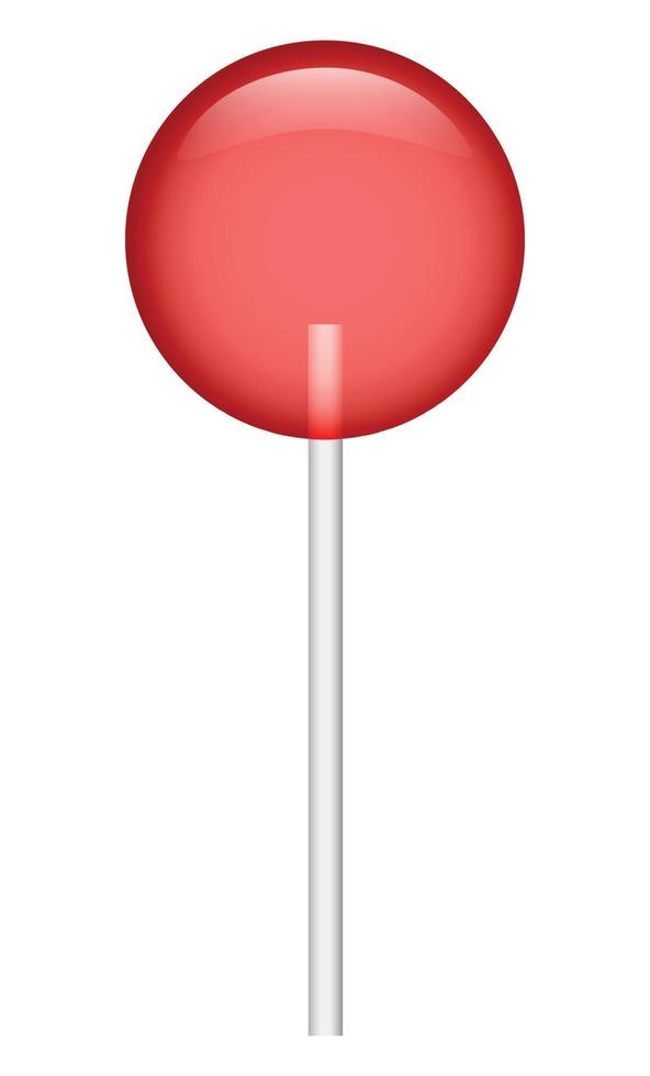 Red bonbon icon, realistic style vector