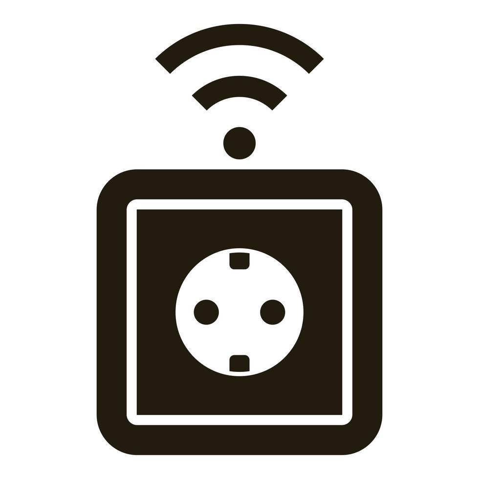 Smart socket icon, simple style vector