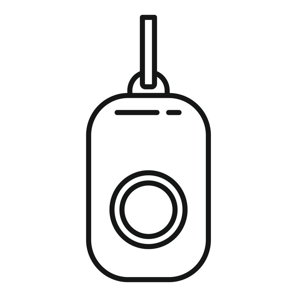Dog gps device icon, outline style vector