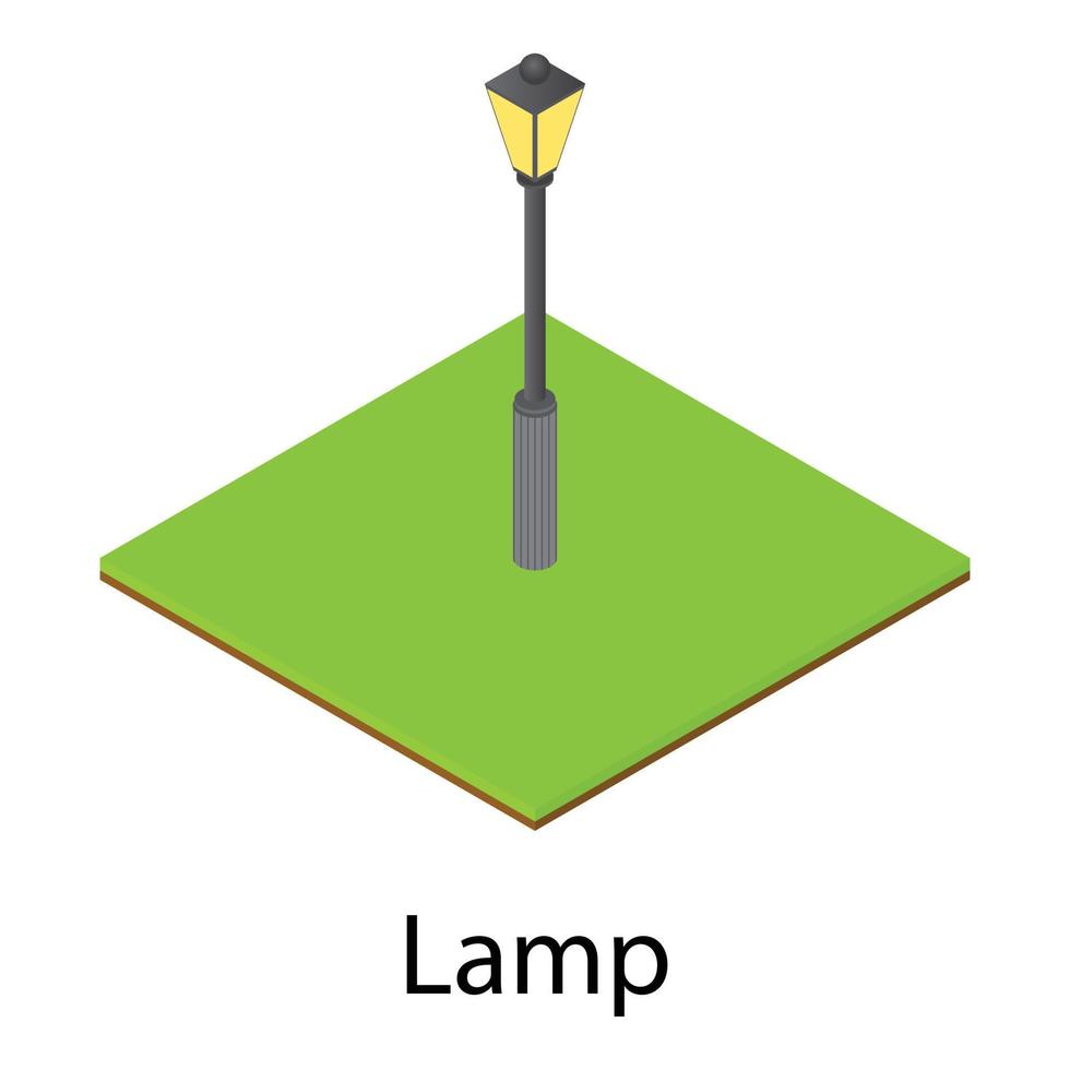 Lantern icon, isometric style vector