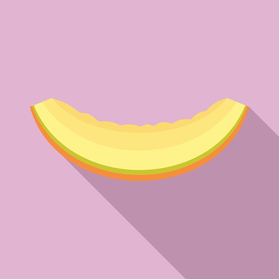 Slice of melon icon, flat style vector