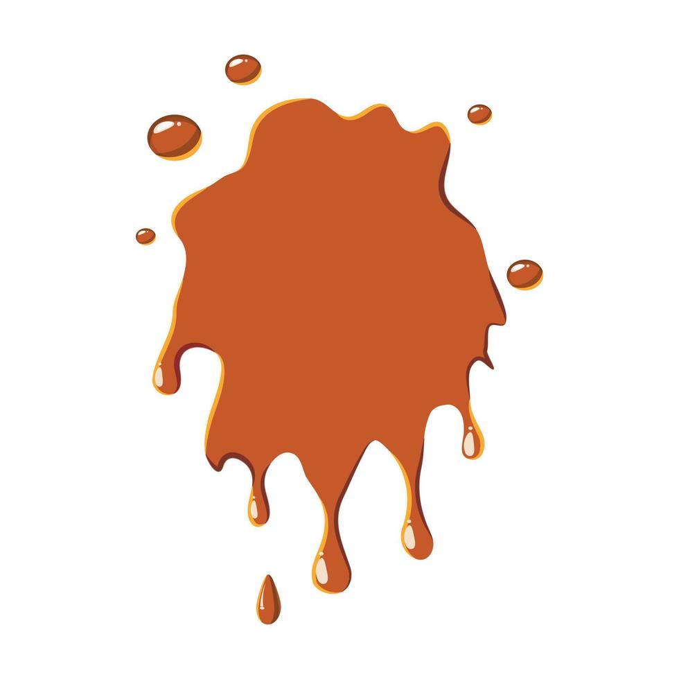 Caramel stain icon vector