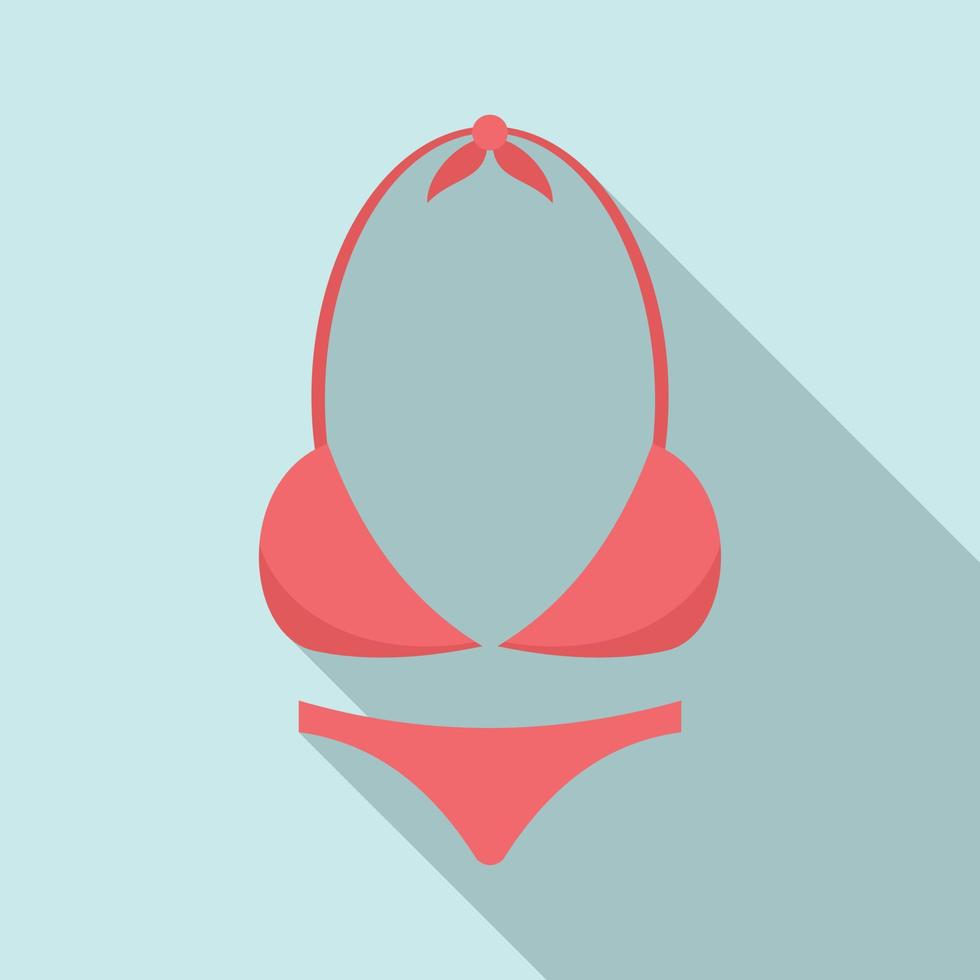 Sea swimsuit icon, flat style vector