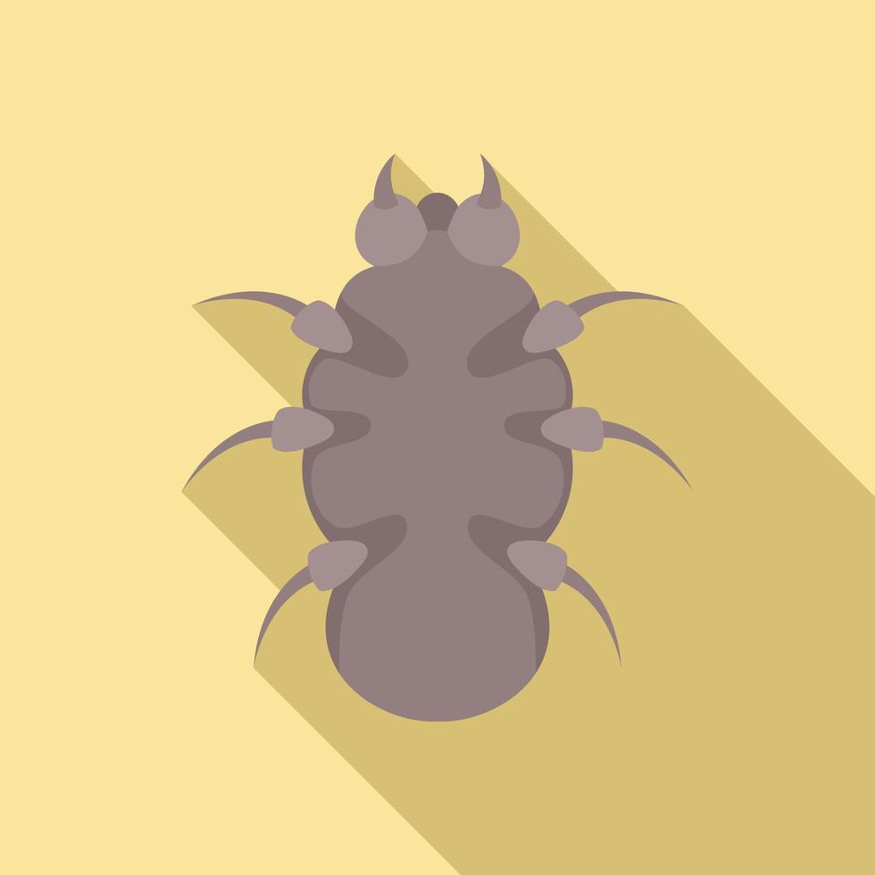 Danger bug icon, flat style vector