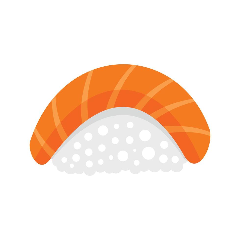Sake sushi icon, flat style vector