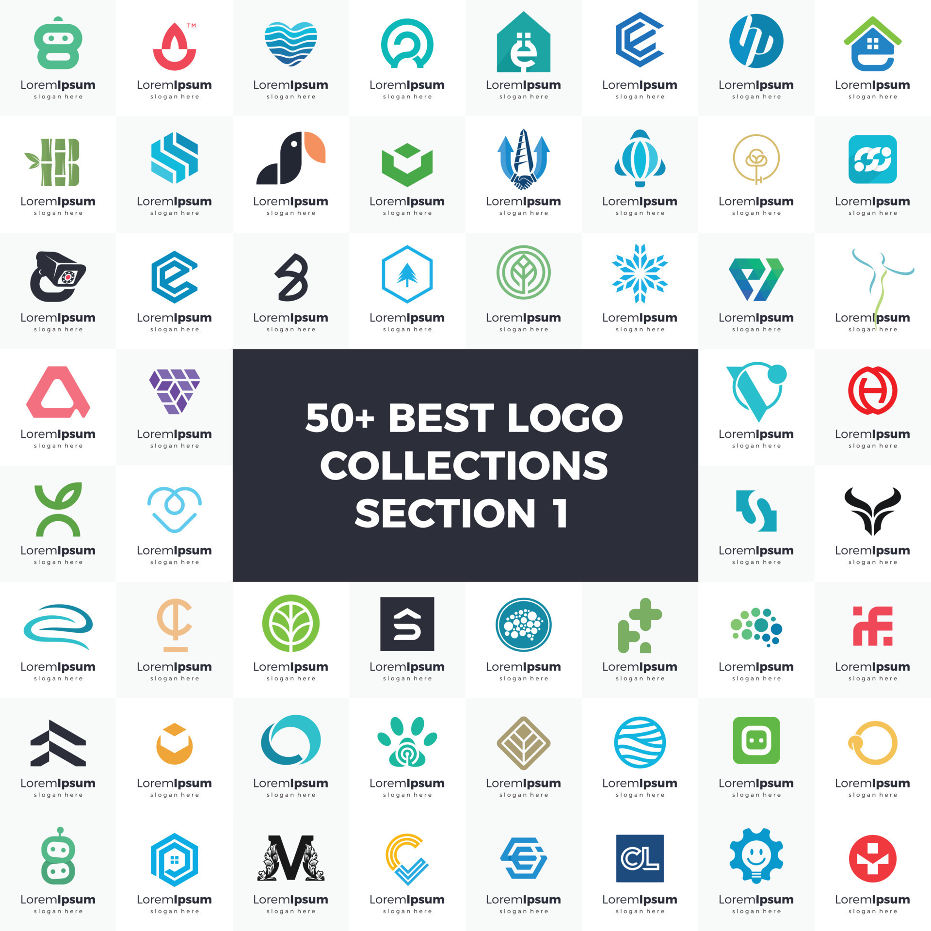 Logo set modern and creative branding idea collection for business