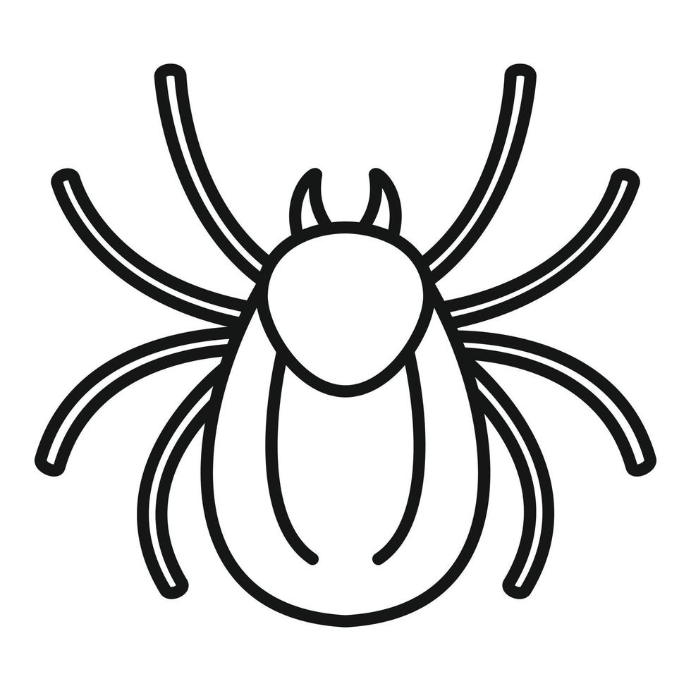 icono de insecto del bosque, estilo de esquema vector