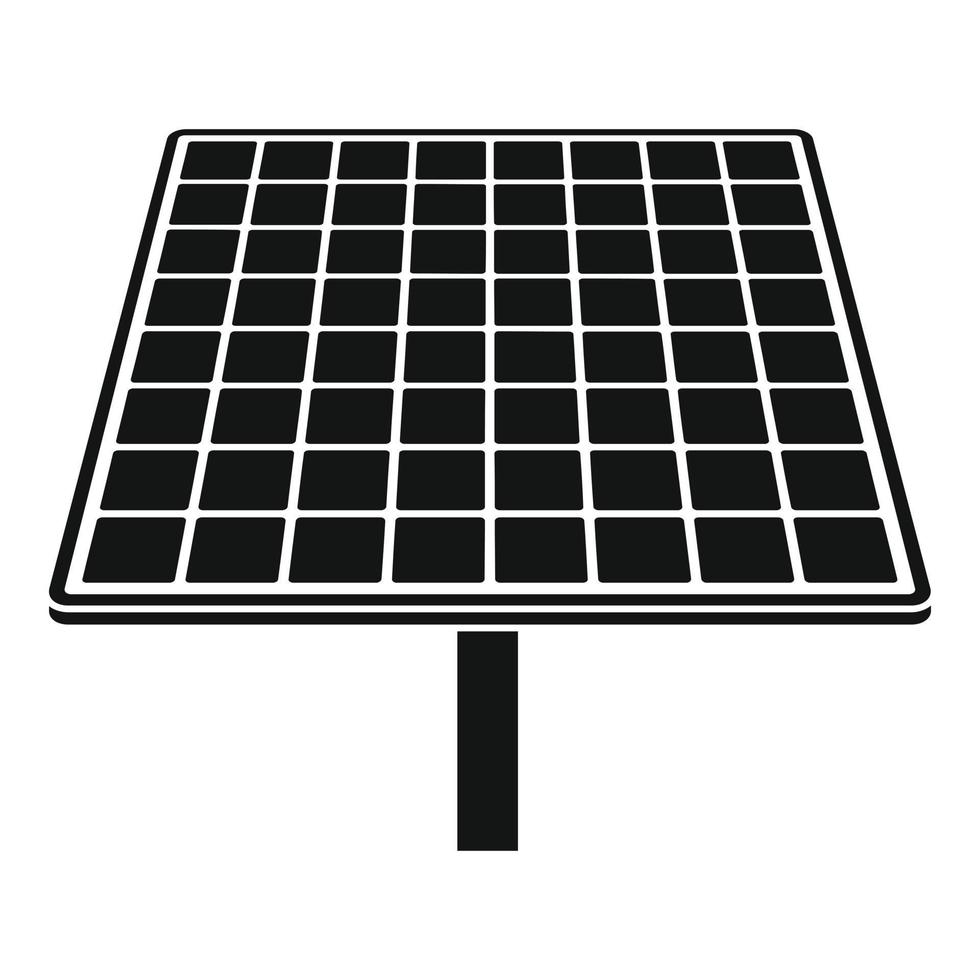 Solar brand panel icon, simple style vector