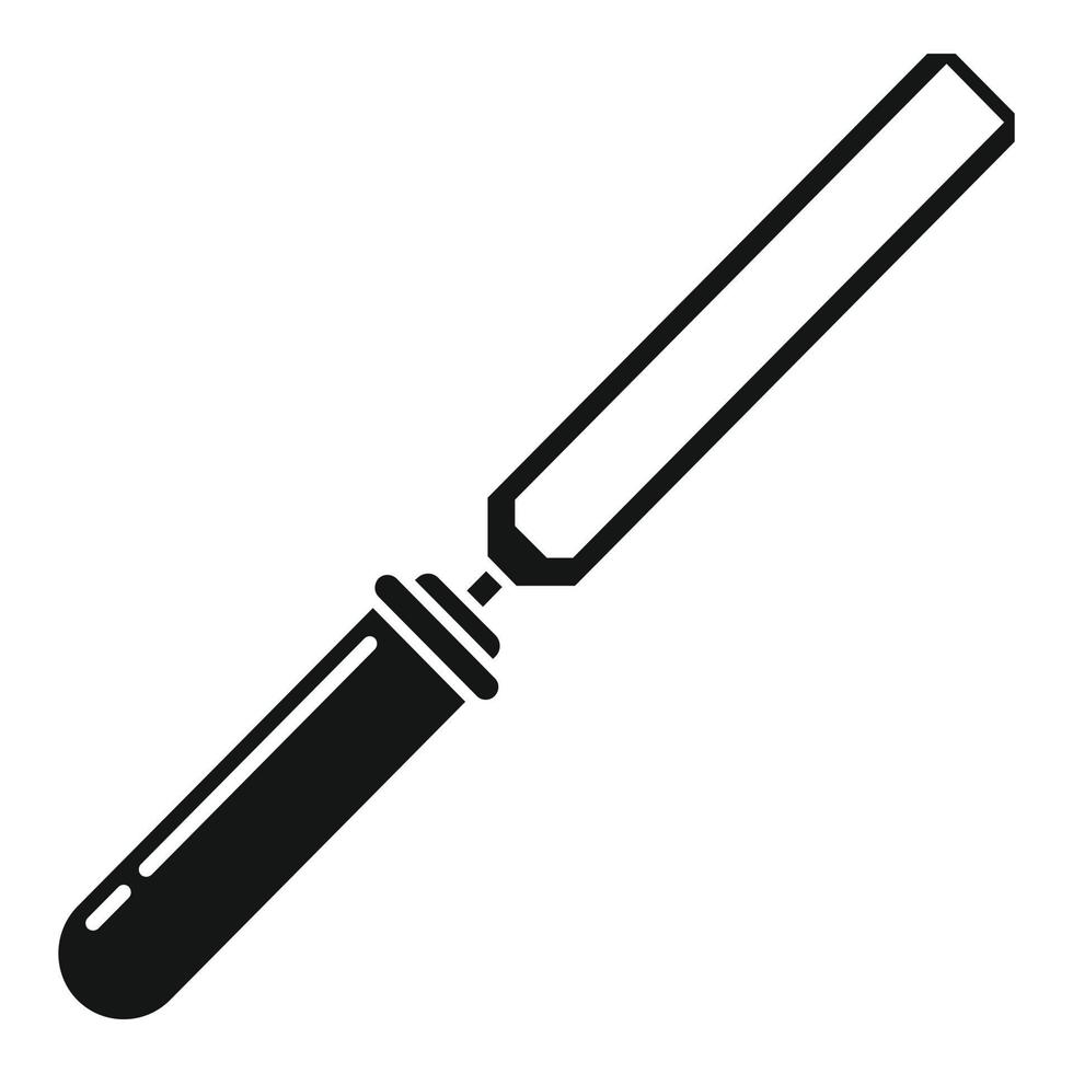 Chisel tool icon, simple style vector