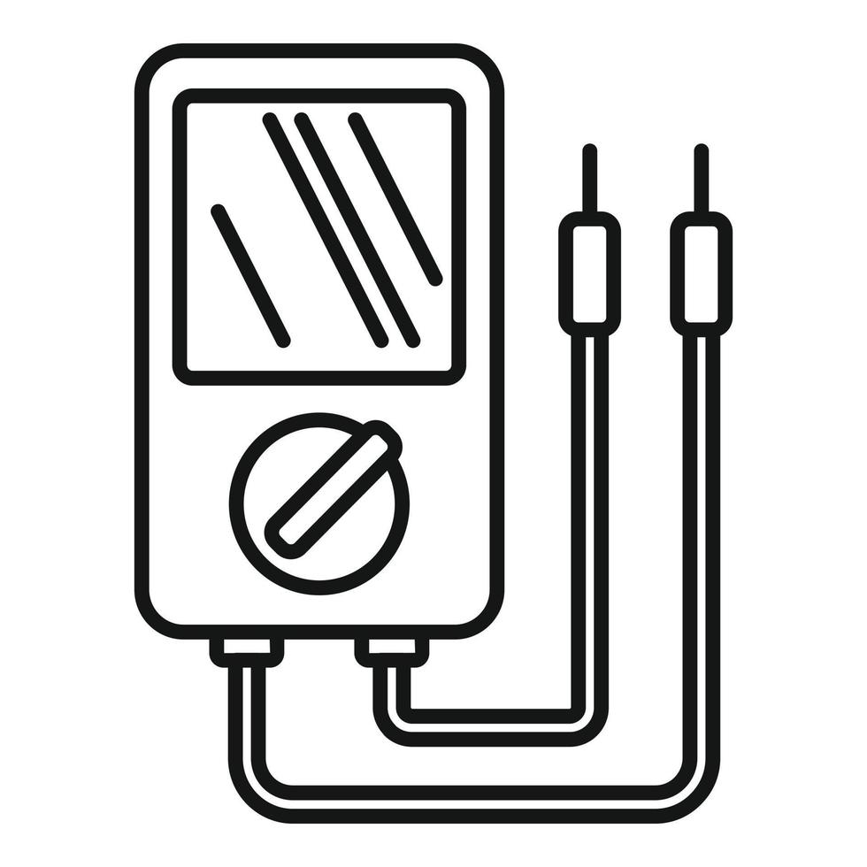 Multimeter icon, outline style vector