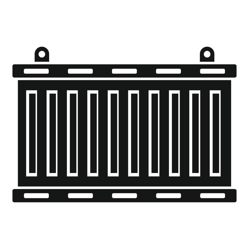 Express cargo container icon, simple style vector