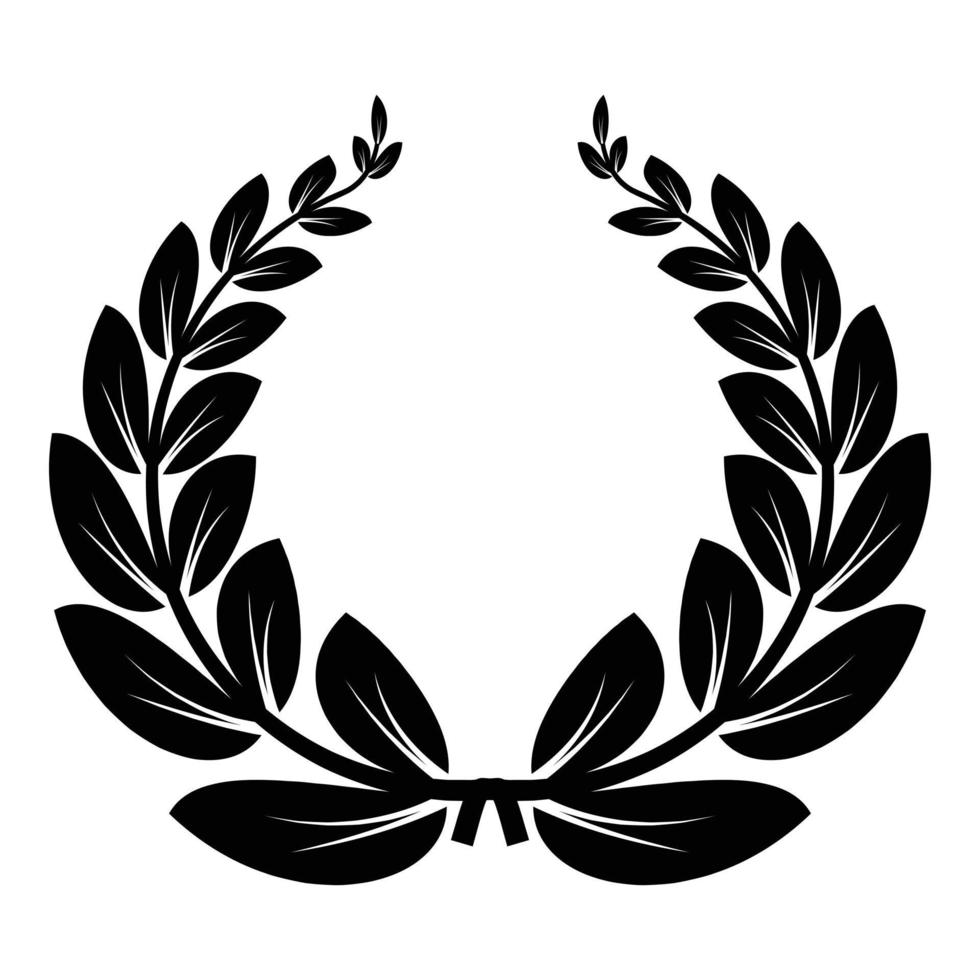 Leaf wreath icon, simple style vector