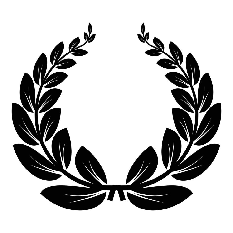 Leaf wreath icon, simple style vector