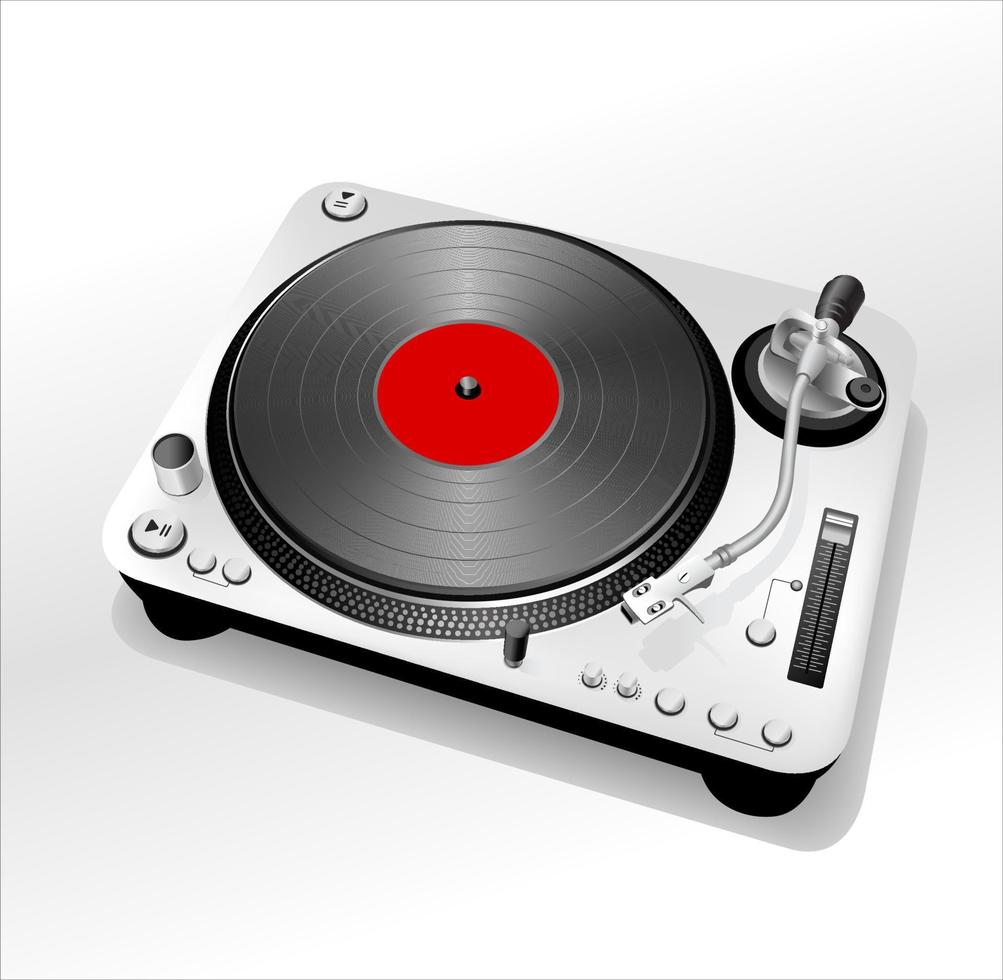 DJ turntable - vector