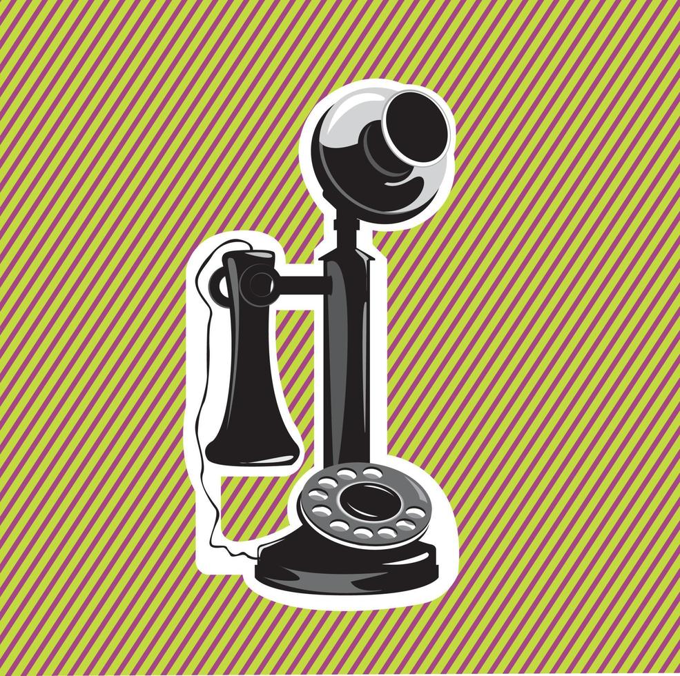 Retro phone - vector