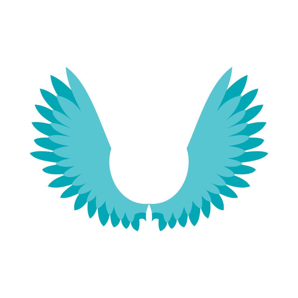 Two wings icon, flat style vector