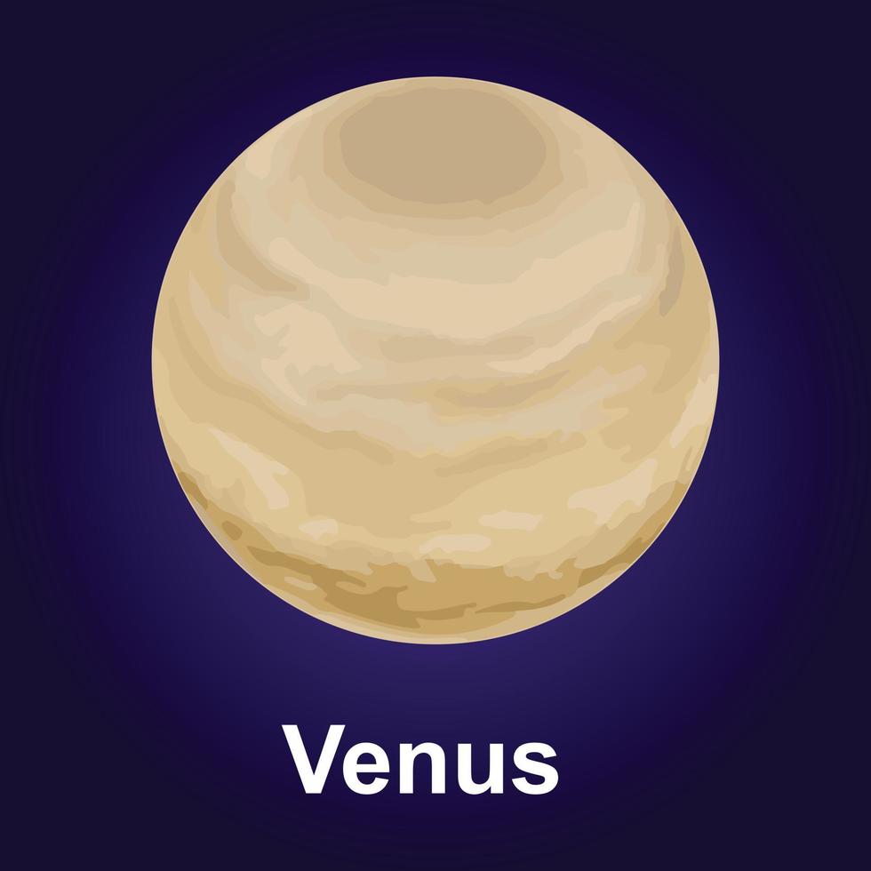 icono del planeta venus, estilo isométrico vector