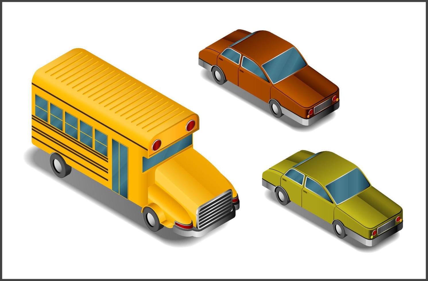 Isometric cars- vector