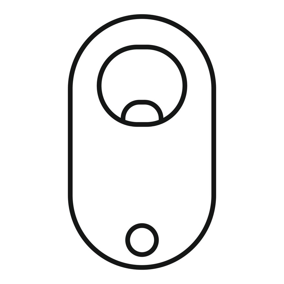 Portable bottle-opener icon, outline style vector
