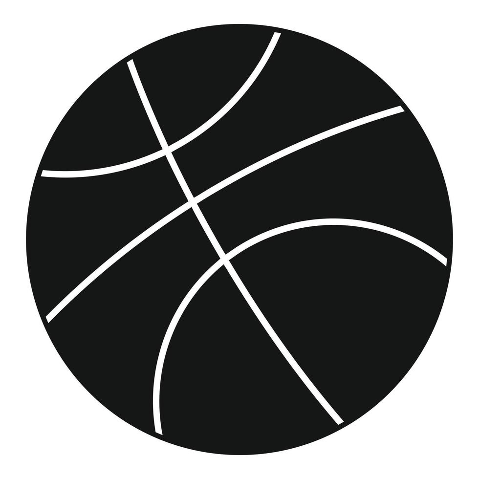 Basketball ball icon, simple style vector
