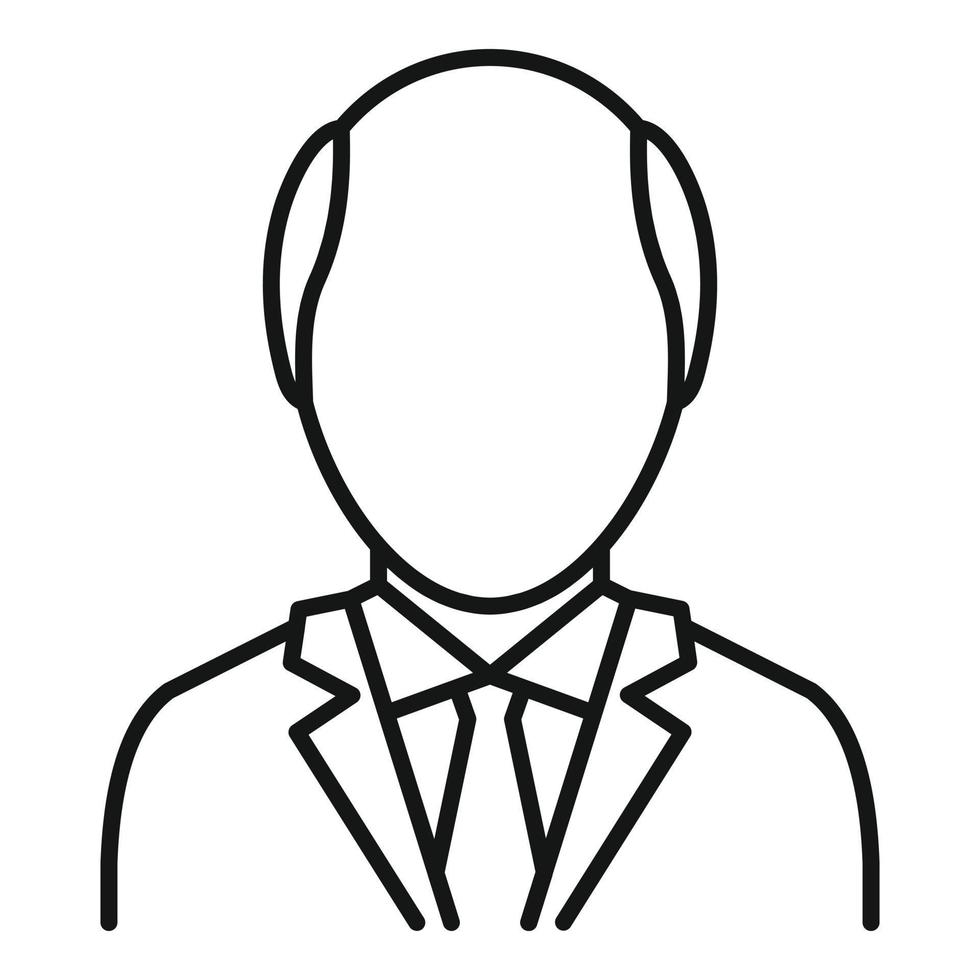 Prosecutor man icon, outline style vector