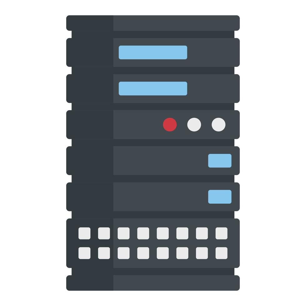 Server icon, flat style vector