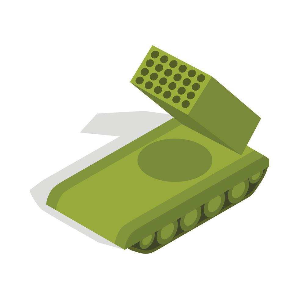 Multiple launch rocket system icon vector